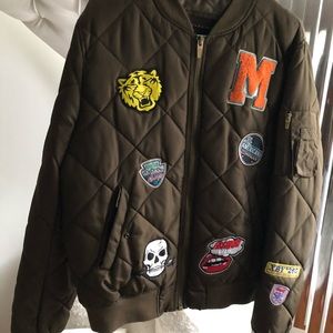 Zara varsity combat jacket